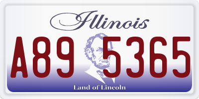 IL license plate A895365