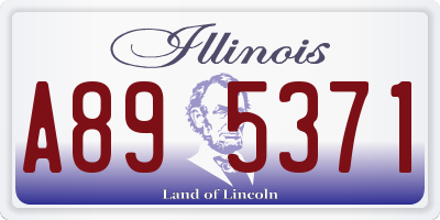 IL license plate A895371