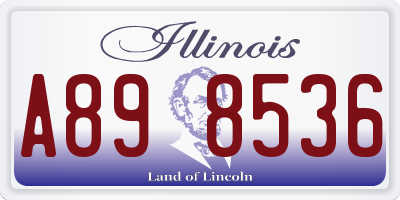 IL license plate A898536