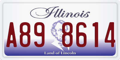 IL license plate A898614