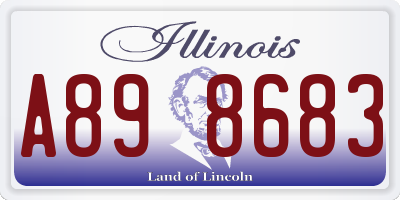 IL license plate A898683