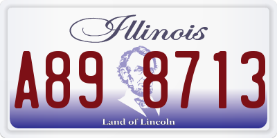 IL license plate A898713