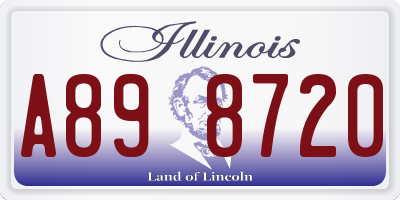 IL license plate A898720