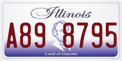 IL license plate A898795