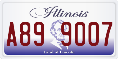 IL license plate A899007