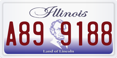 IL license plate A899188
