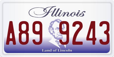 IL license plate A899243