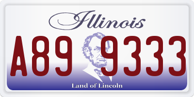 IL license plate A899333