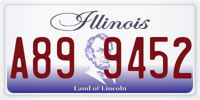 IL license plate A899452