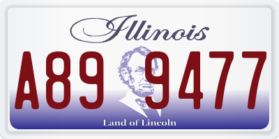 IL license plate A899477