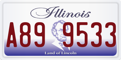 IL license plate A899533