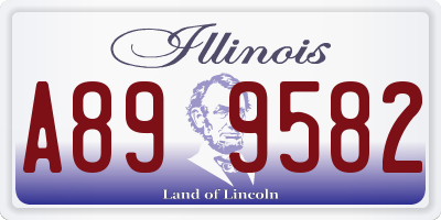 IL license plate A899582