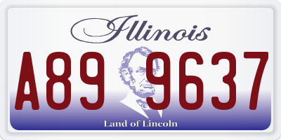 IL license plate A899637