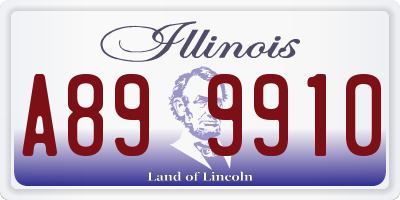 IL license plate A899910