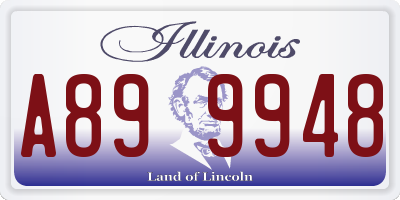 IL license plate A899948