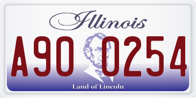 IL license plate A900254