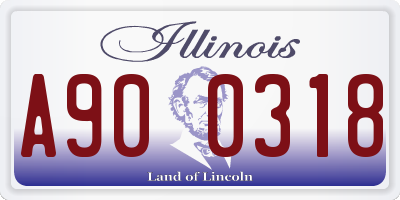IL license plate A900318
