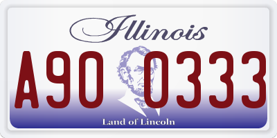 IL license plate A900333