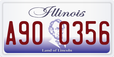 IL license plate A900356