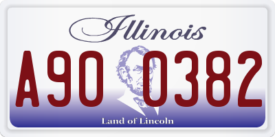 IL license plate A900382