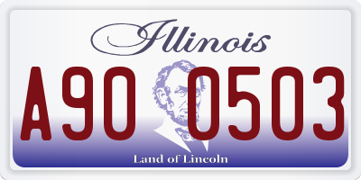IL license plate A900503