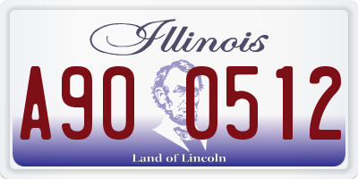IL license plate A900512