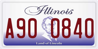IL license plate A900840