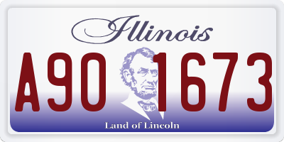 IL license plate A901673