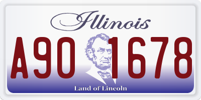 IL license plate A901678