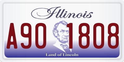 IL license plate A901808