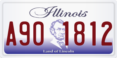 IL license plate A901812