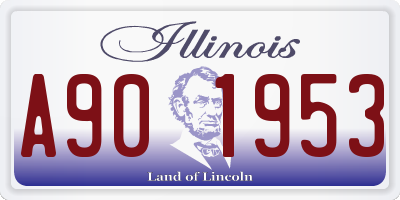 IL license plate A901953