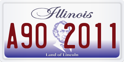 IL license plate A902011