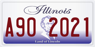IL license plate A902021