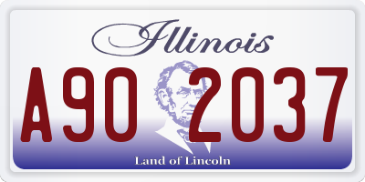 IL license plate A902037