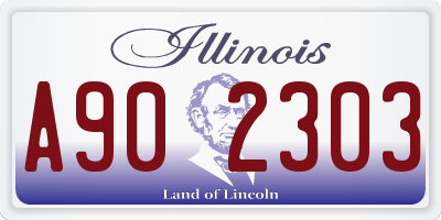 IL license plate A902303