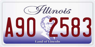 IL license plate A902583