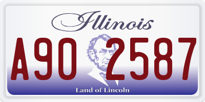 IL license plate A902587