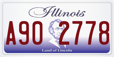 IL license plate A902778
