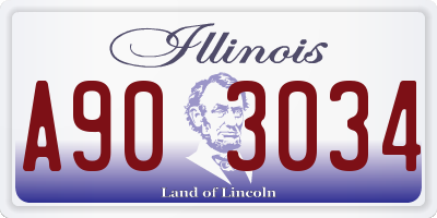 IL license plate A903034