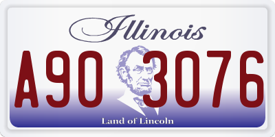 IL license plate A903076