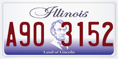 IL license plate A903152