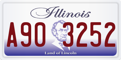 IL license plate A903252
