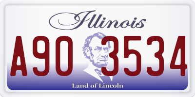 IL license plate A903534
