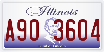 IL license plate A903604