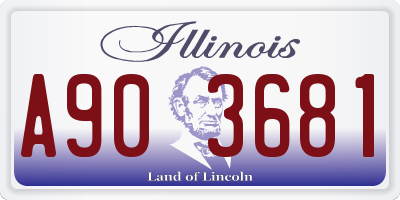 IL license plate A903681