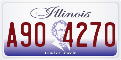 IL license plate A904270