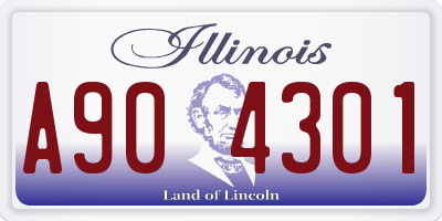 IL license plate A904301