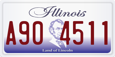 IL license plate A904511