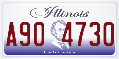 IL license plate A904730